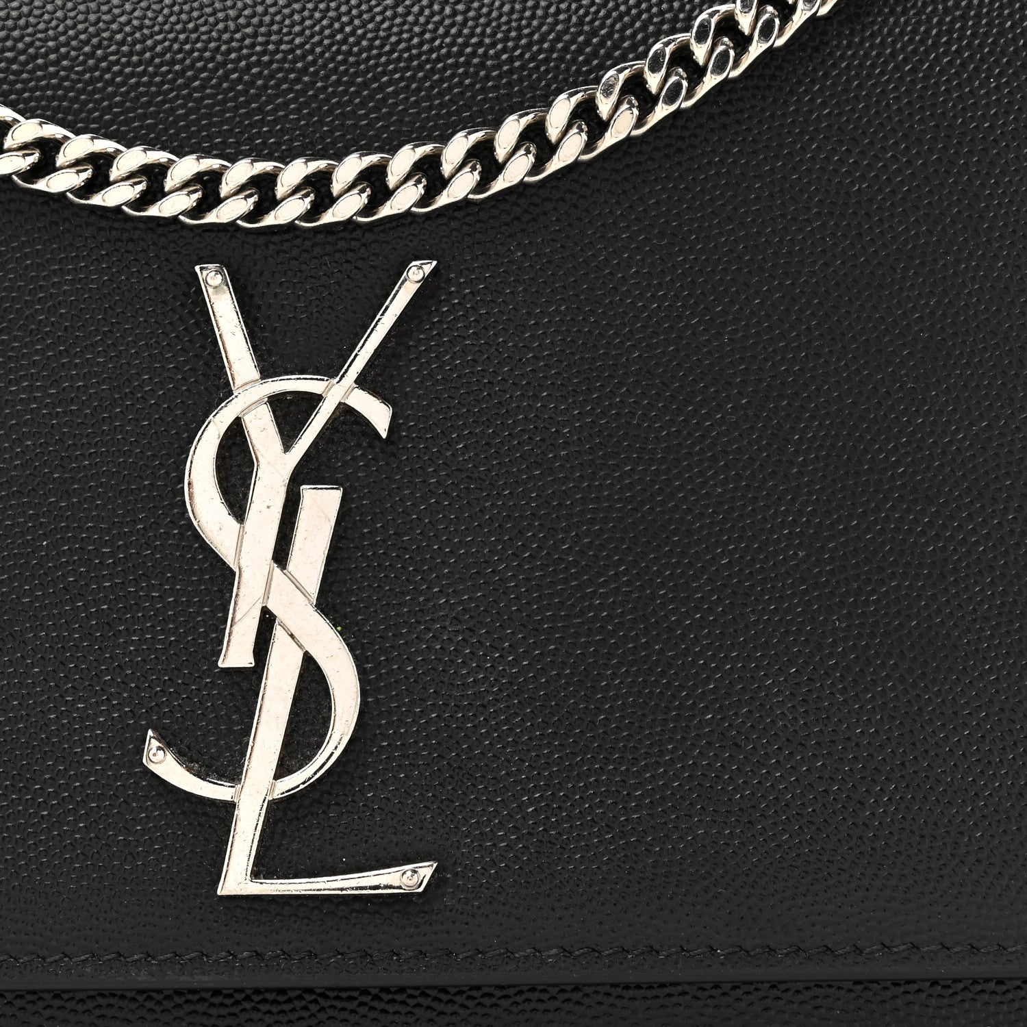 Saint Laurent Grain De Poudre Medium Classic Monogram Kate Satchel Black 8 of 16