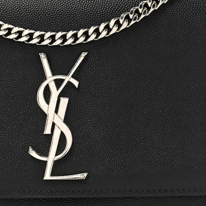 Saint Laurent Grain De Poudre Medium Classic Monogram Kate Satchel Black 8 of 16