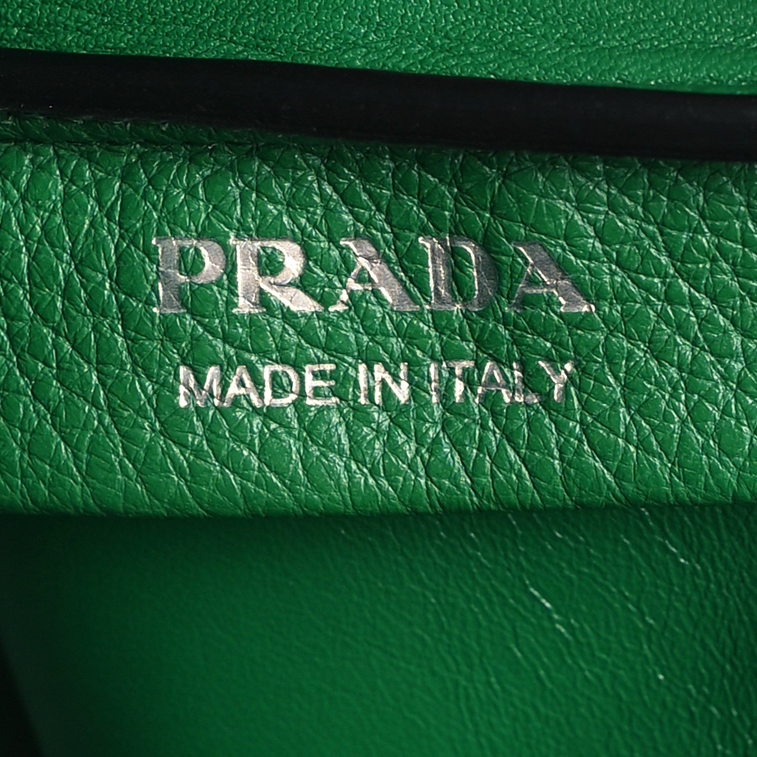 Prada Vitello Daino Soft Mini Dynamique Tote Verde 6 of 10