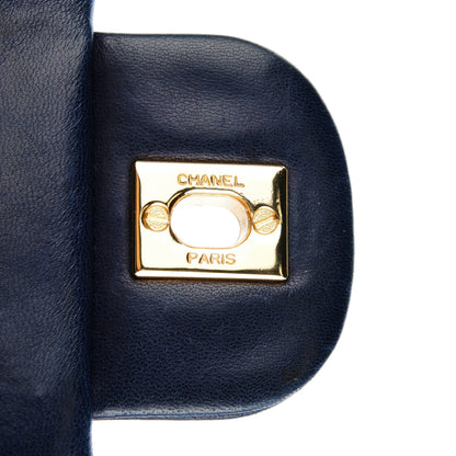 Chanel Lambskin Quilted Medium Double Flap Navy 5 of 8