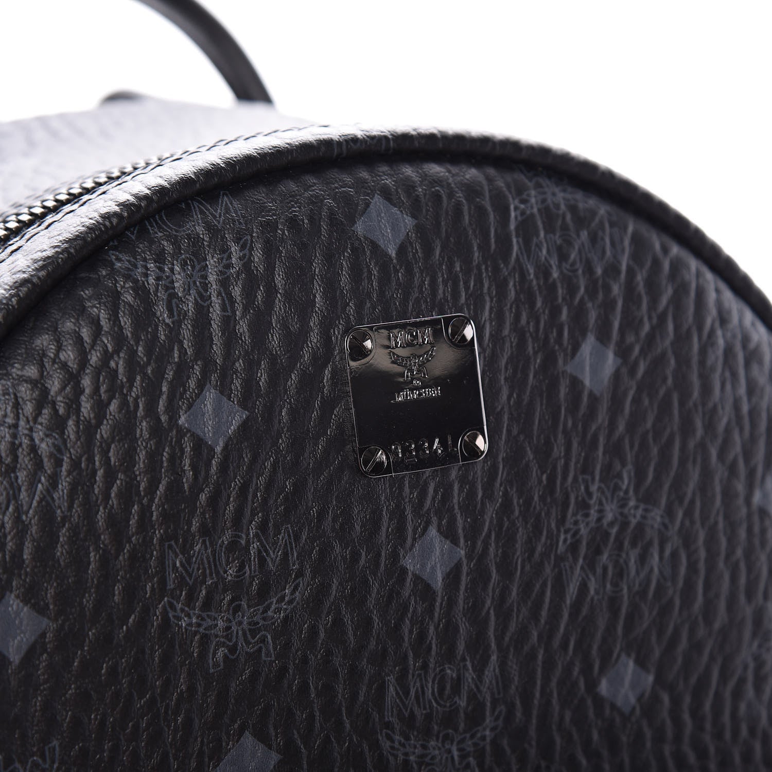 MCM Visetos Small Side Stud Stark Backpack Black 10 of 10