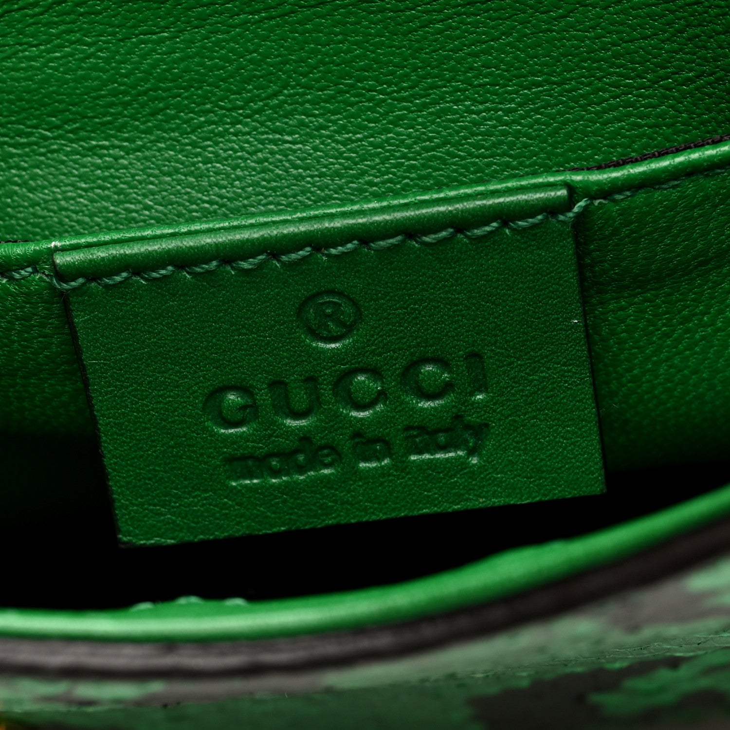 Gucci Snakeskin Tigrette Shoulder Bag Green 6 of 11