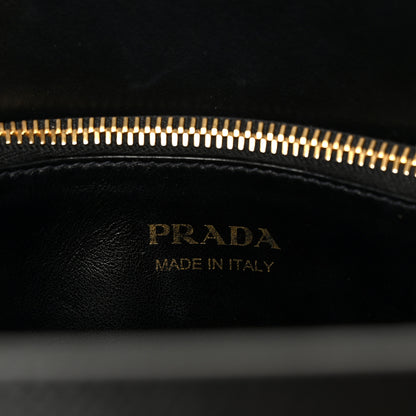 Prada Saffiano Cuir Calfskin Medium Monochrome Top Handle Tote Black 6 of 11
