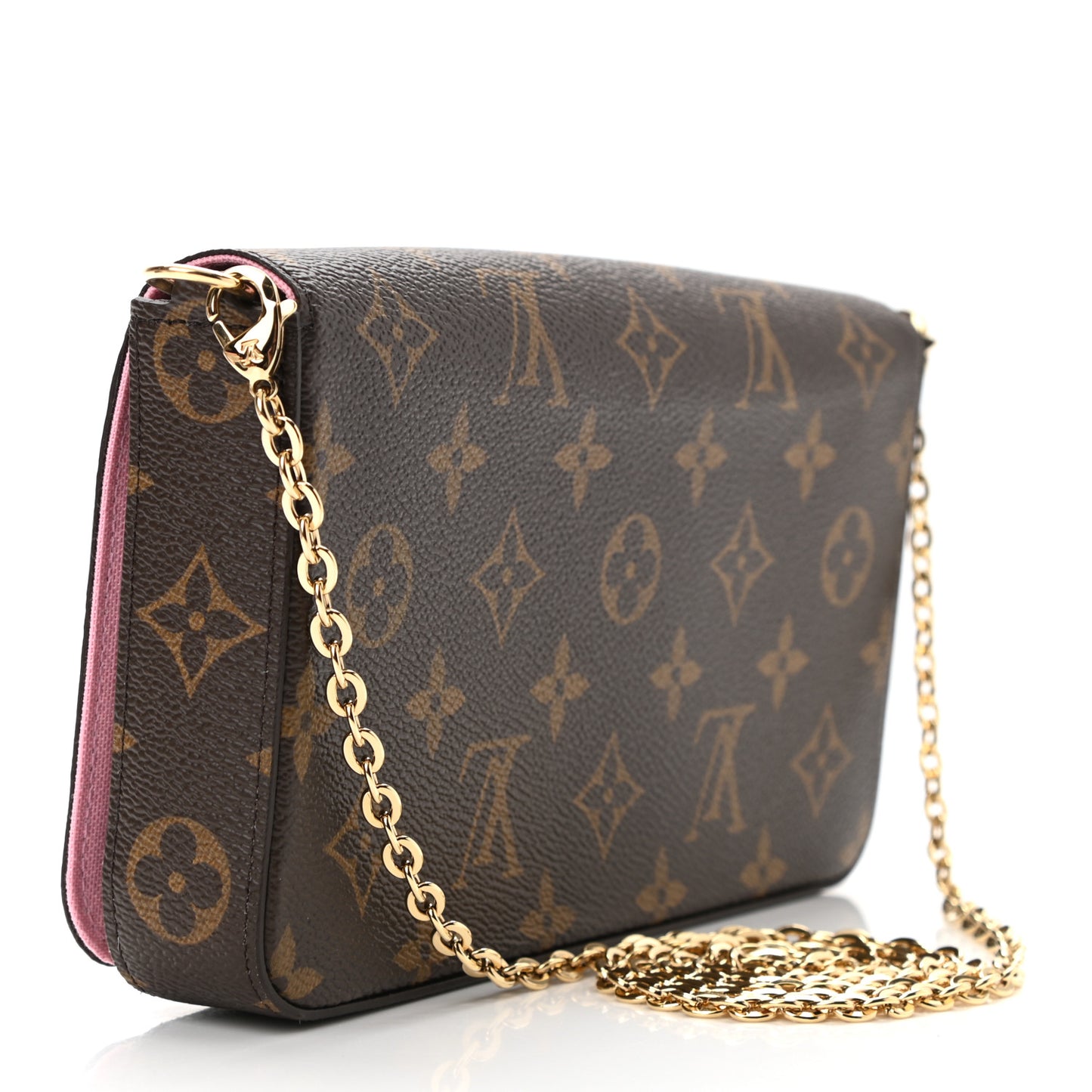 Monogram 2022 Christmas Animation Paris Pochette Felicie Chain Wallet Pink