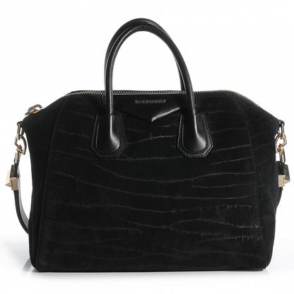 Givenchy Suede Medium Antigona Black 1 of 7
