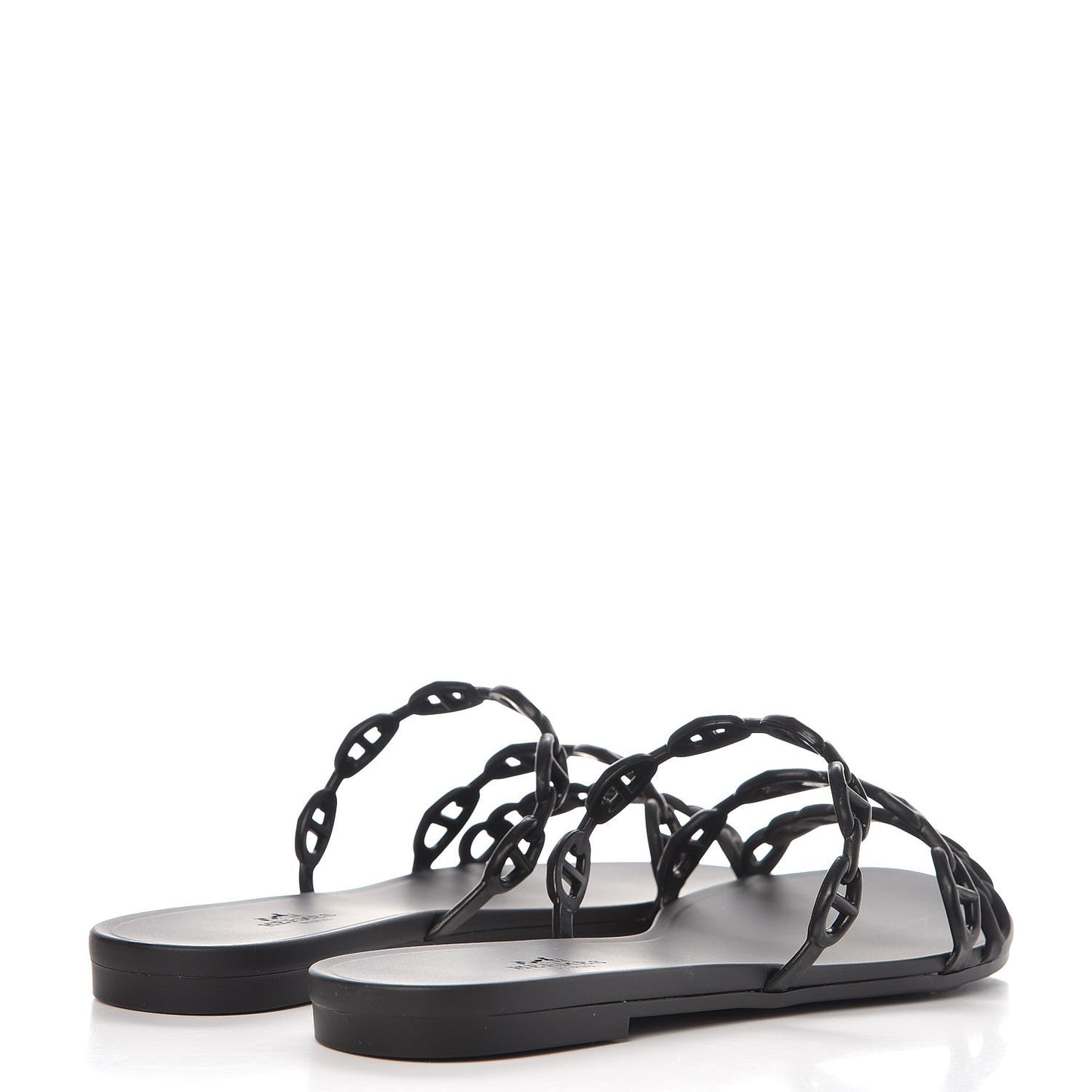 Rubber Chaine d'Ancre Rivage Sandals 38 Black