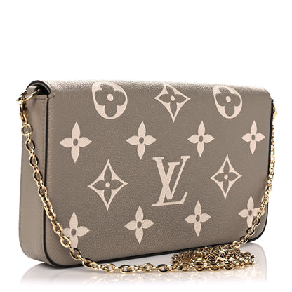 Louis Vuitton Empreinte Monogram Giant Felicie Pochette Tourterelle Creme 4 of 11