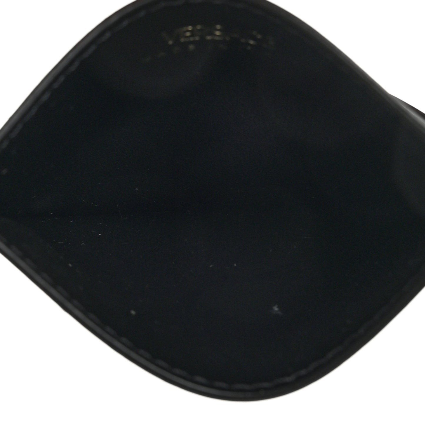 Calfskin La Medusa Chain Print Card Holder Black