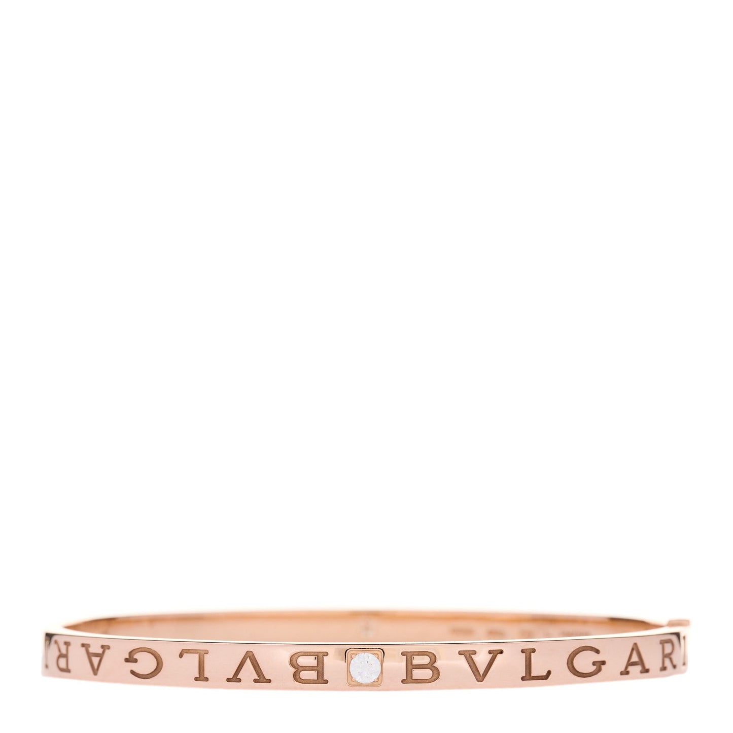 18K Rose Gold Diamond B.Zero1 Essential Bangle Bracelet L