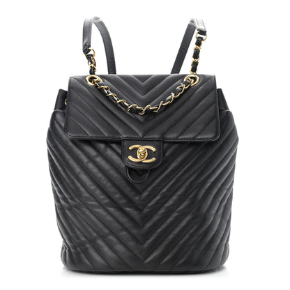 Chanel Lambskin Chevron Quilted Small Urban Spirit Backpack Black 1 of 13