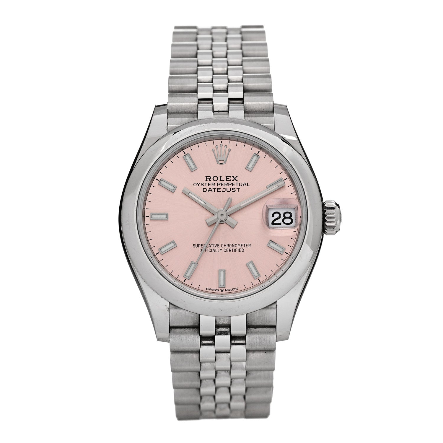 Rolex Stainless Steel 31mm Oyster Perpetual Datejust Watch Pink 278240 1 of 5