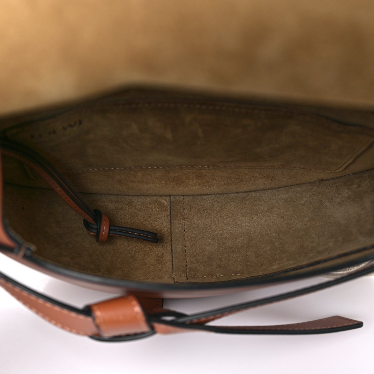 Calfskin Jacquard Small Gate Dual Bag Tan