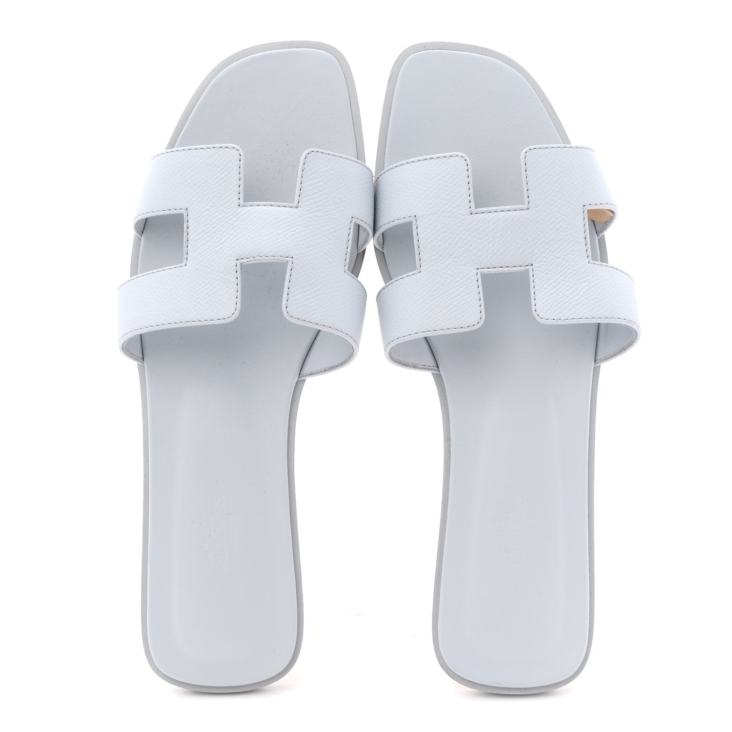 Hermes Epsom Oran Sandals 39 Bleu Glacier 1842153 – FASHIONPHILE