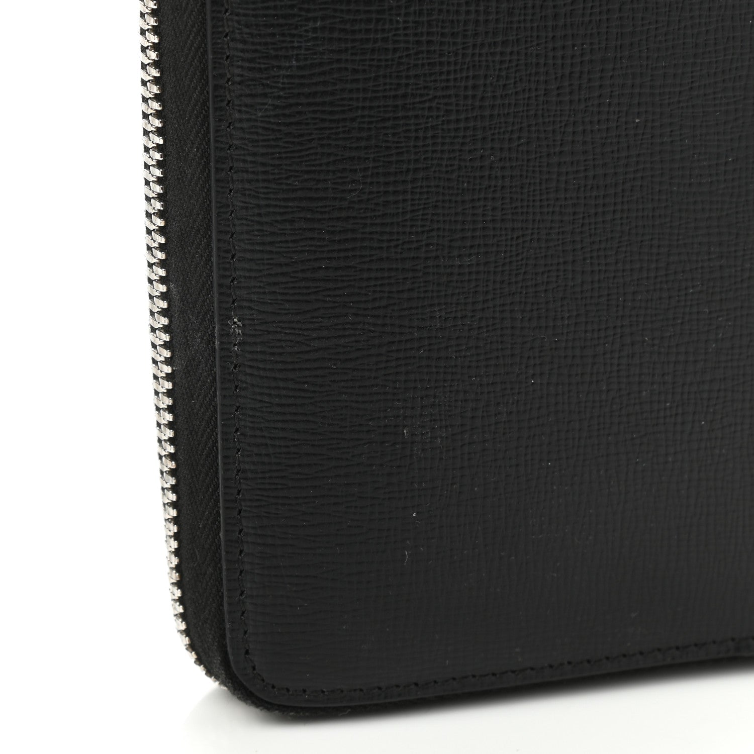 Burberry London Grainy Calfskin Renfrew Long Zip Around Wallet Black 9 of 11