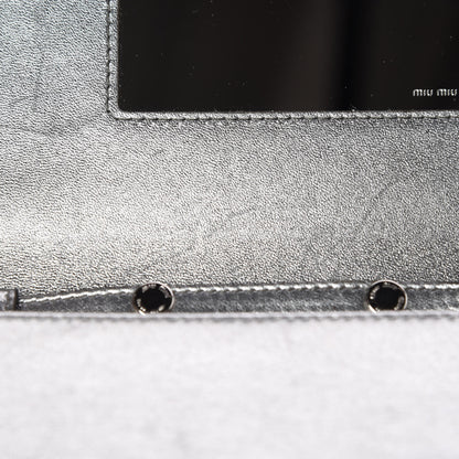 Miu Miu Nappa Crystal Chain Crossbody Cromo 7 of 11