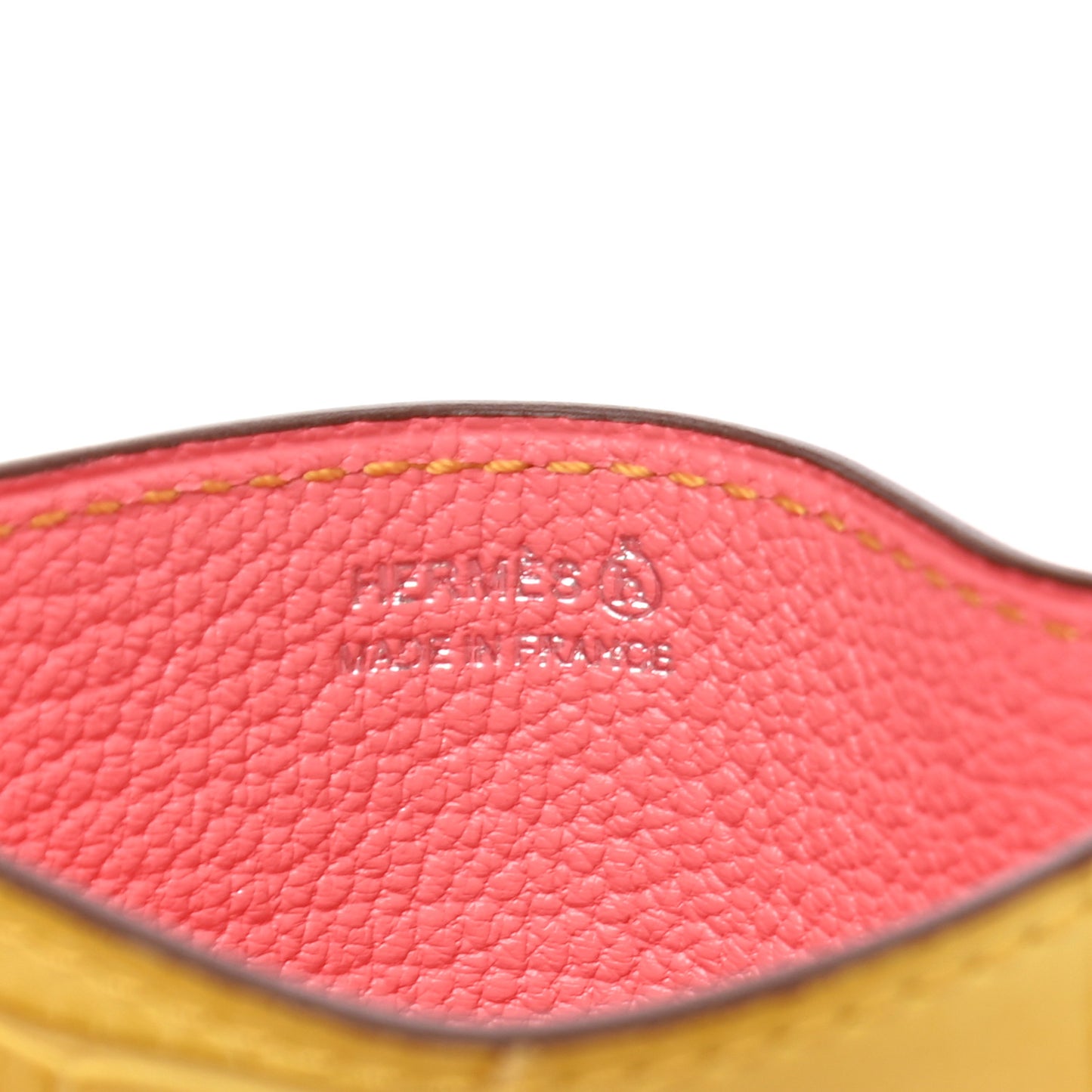 Matte Alligator Petit H Card Case Mimosa Rose Lipstick