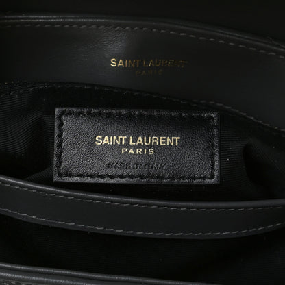 Saint Laurent Calfskin Y Quilted Monogram Toy Loulou Satchel Storm 6 of 15