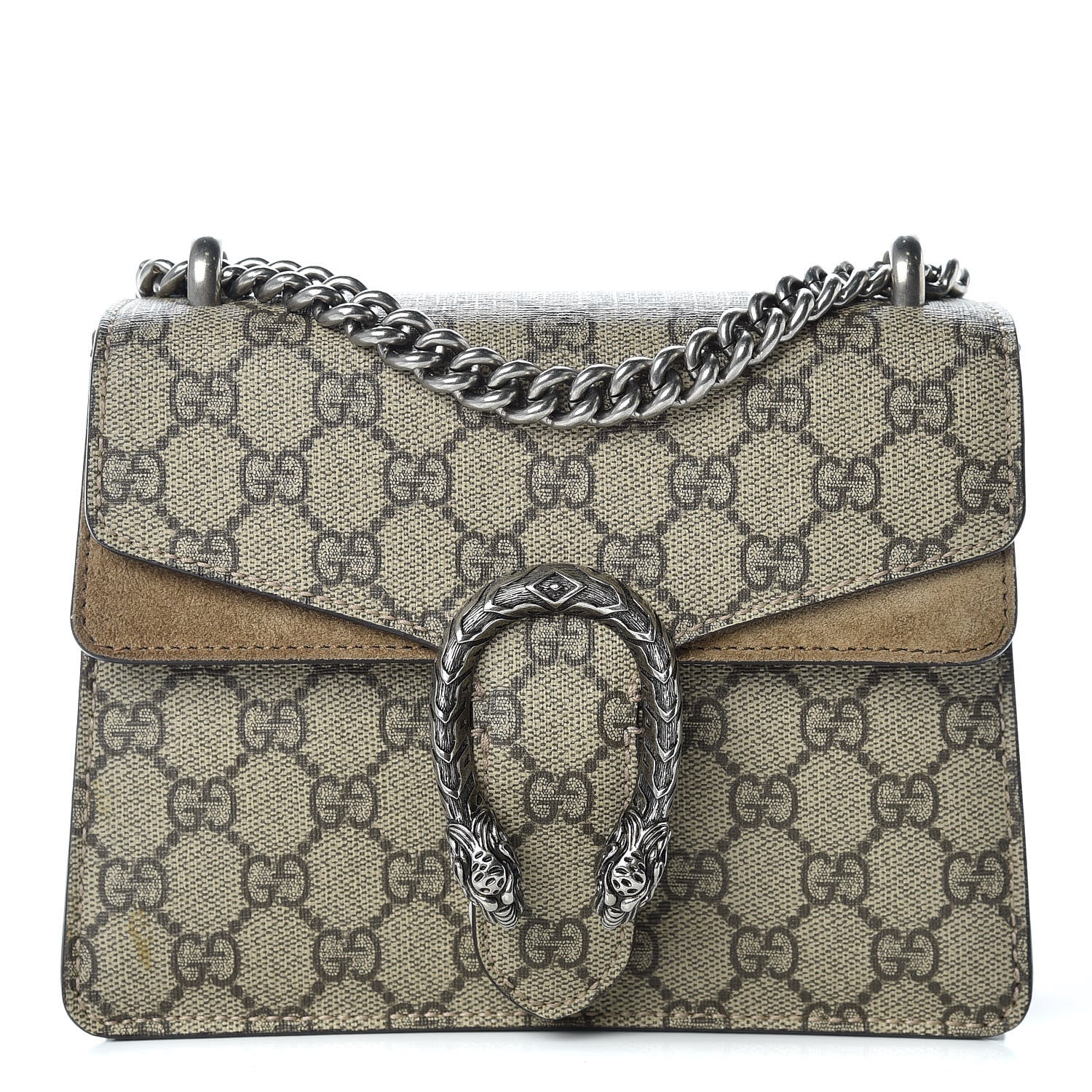 Gucci GG Supreme Monogram Mini Dionysus Shoulder Bag Taupe 1 of 12