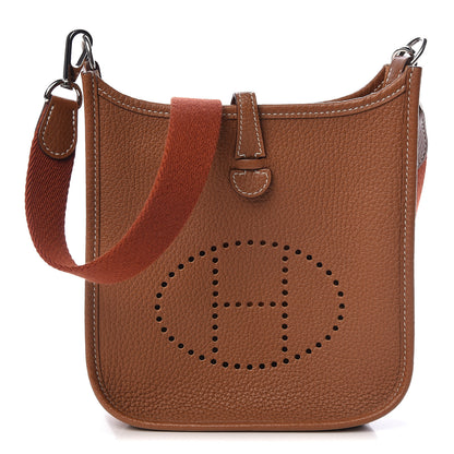 Hermes Taurillon Clemence Amazone Evelyne TPM Gold Cuivre 1 of 10