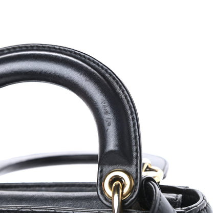 Christian Dior Lambskin Cannage Mini Lady Dior Black 20 of 24