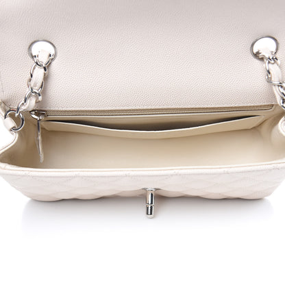 Chanel Caviar Quilted Mini Rectangular Flap Light Beige 5 of 10