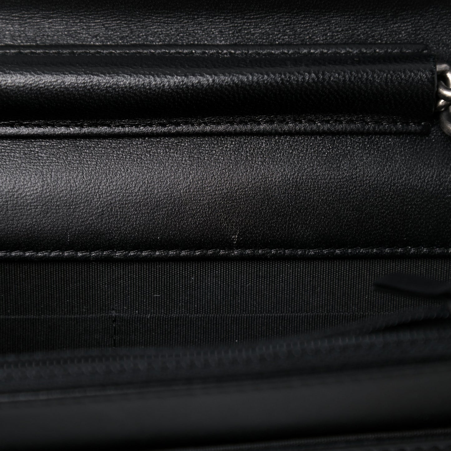 Lambskin Quilted Boy Wallet On Chain WOC Black