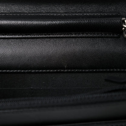 Chanel Lambskin Quilted Boy Wallet On Chain WOC Black 11 of 14