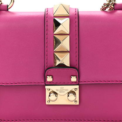 Valentino Garavani Vitello Mini Glam Lock Rockstud Flap Fuxia 7 of 9