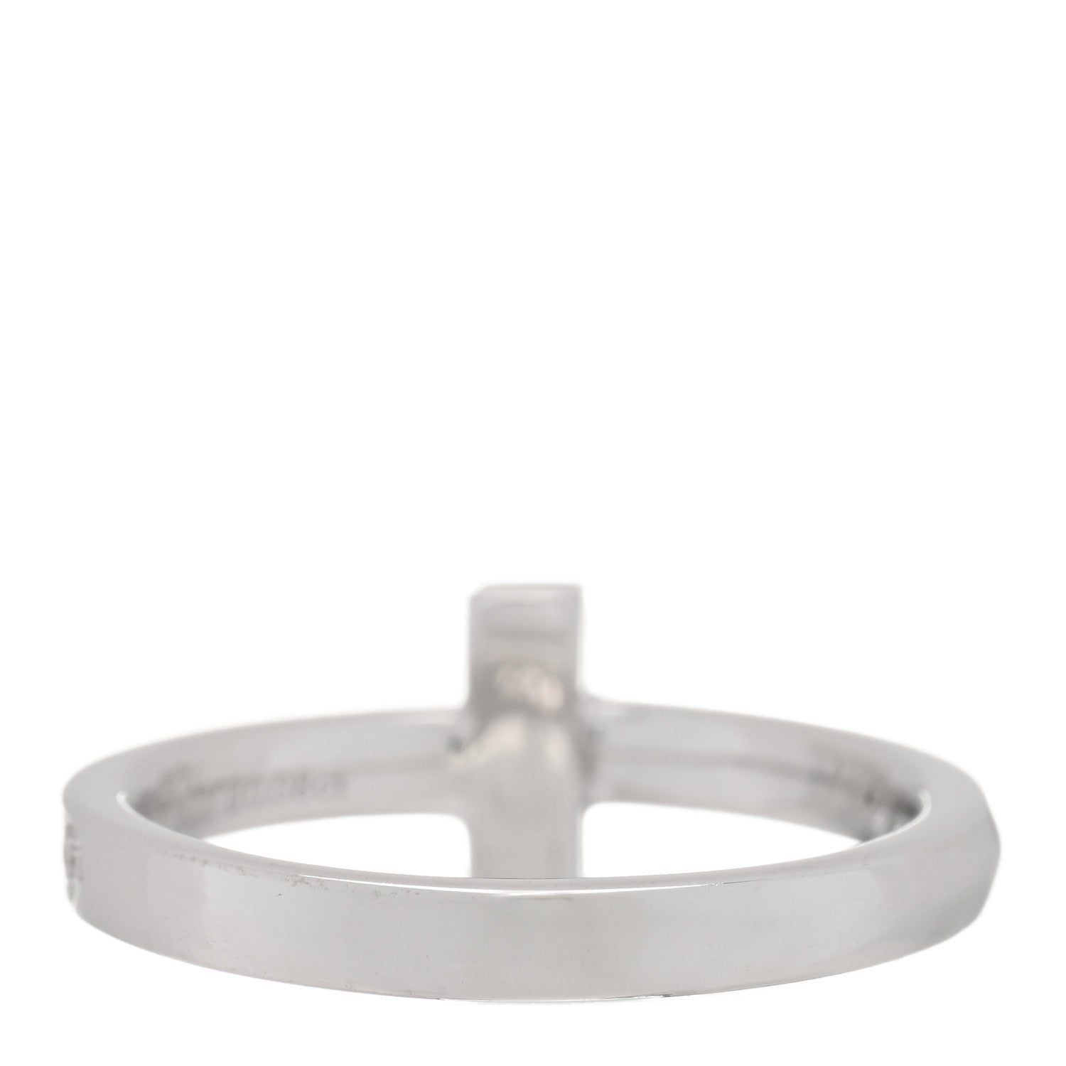 Tiffany 18K White Gold Diamond T T1 Ring 47 4 3 of 5