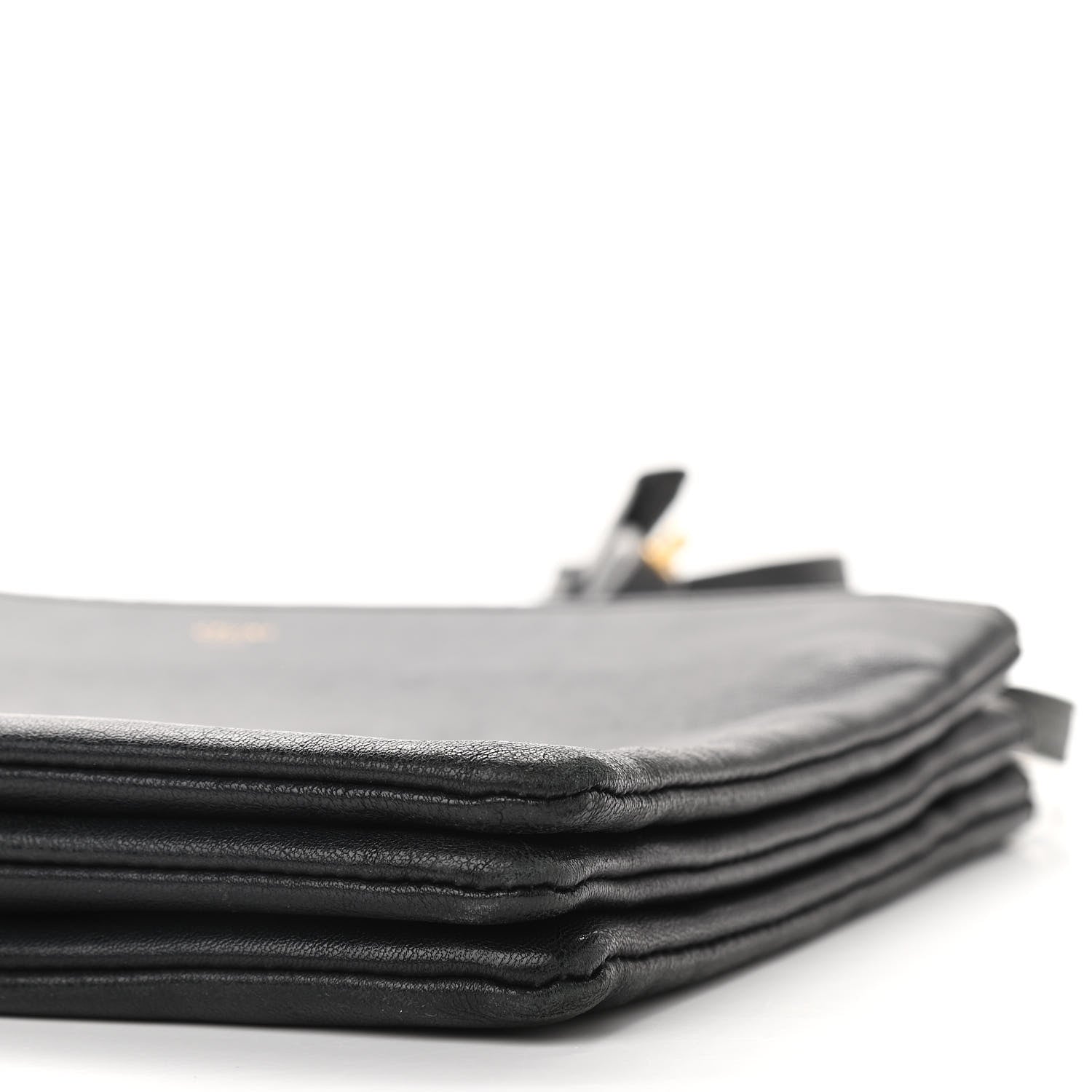 Celine Lambskin Large Trio Crossbody Bag Black 10 of 14