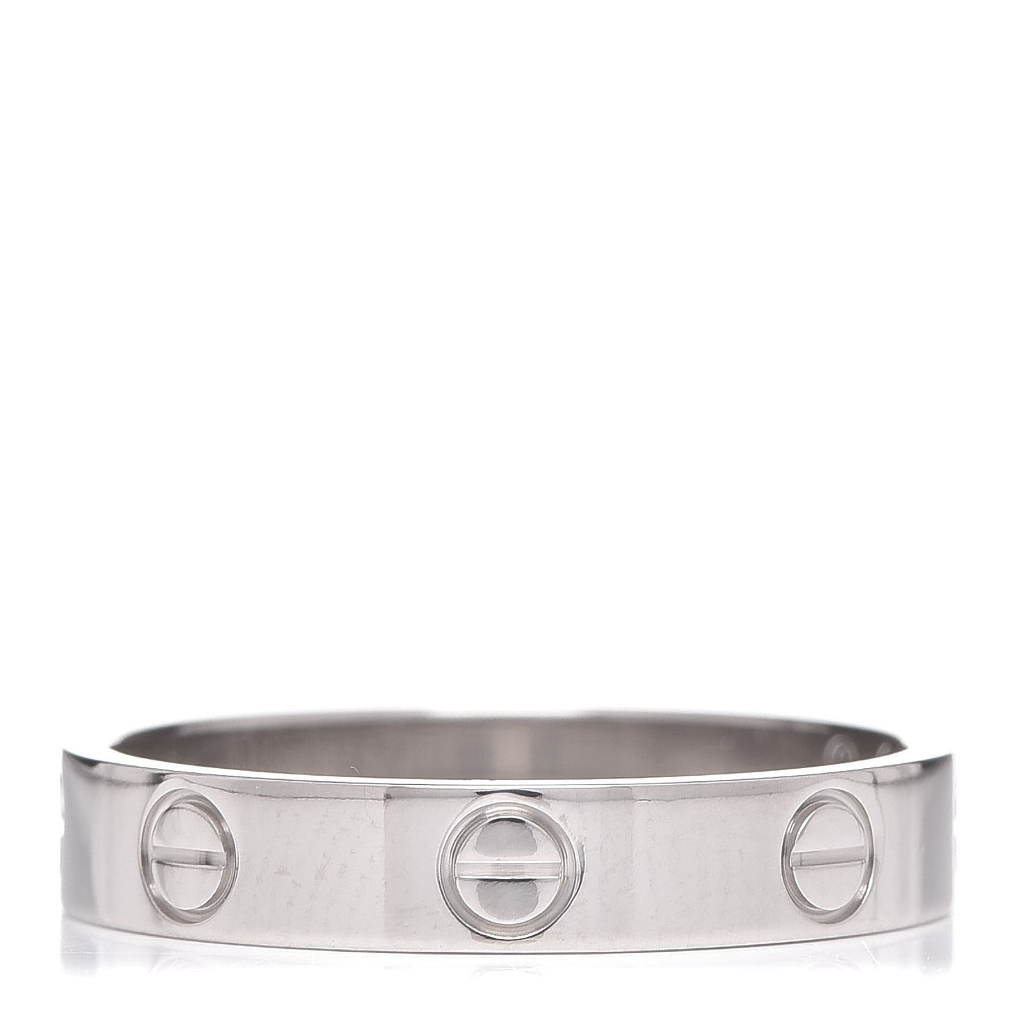 18K White Gold 3.5mm LOVE Wedding Band Ring 54 6.75