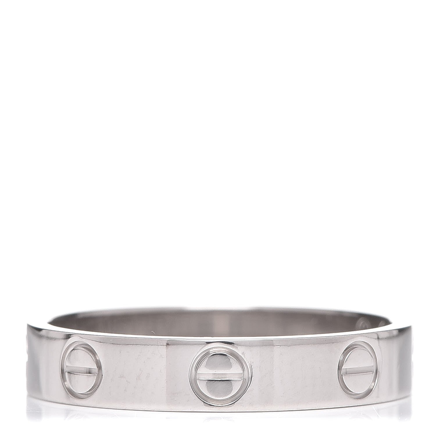 Cartier 18K White Gold 3.5mm LOVE Wedding Band Ring 54 6.75 1 of 5