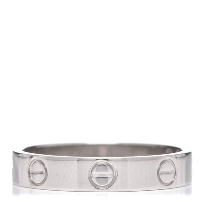 Cartier 18K White Gold 3.5mm LOVE Wedding Band Ring 54 6.75 1 of 5