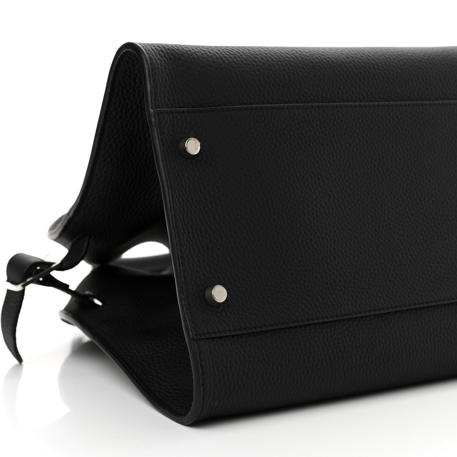 The Row Grained Calfskin EW Margaux Black 8 of 9