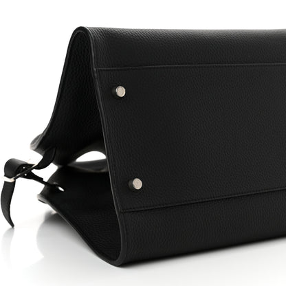 The Row Grained Calfskin EW Margaux Black 8 of 9