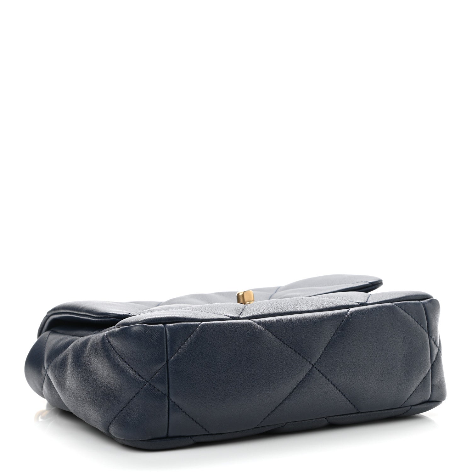 Chanel Goatskin Quilted Medium Chanel 19 Flap Navy Blue 4 of 10