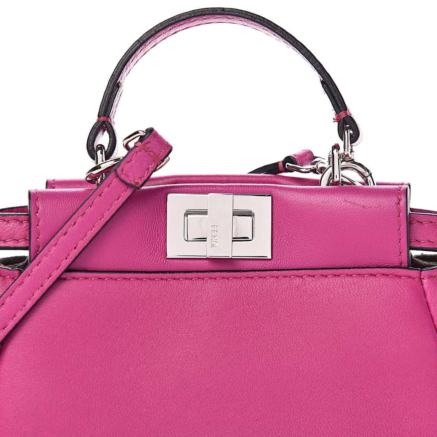 Nappa Micro Peekaboo Iconic Satchel Magenta