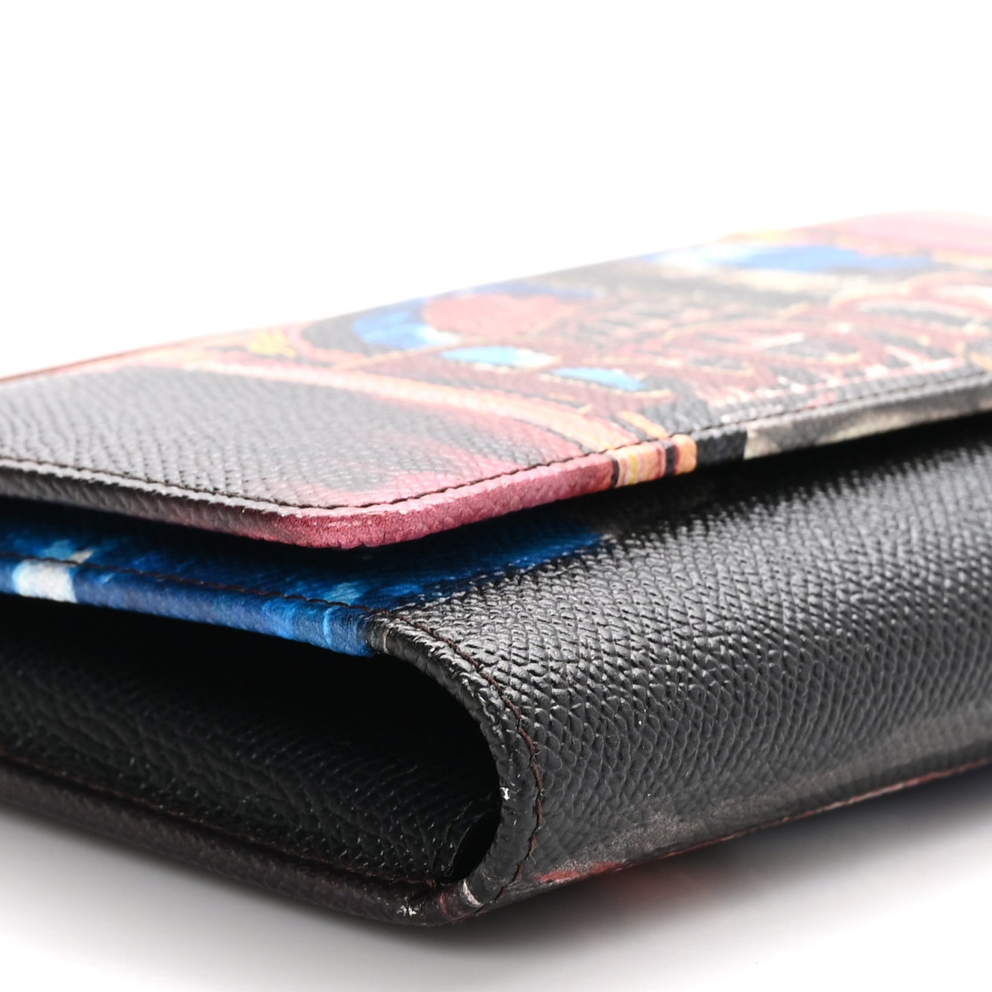 Dauphine Roma Printed Wallet On Chain Multicolor