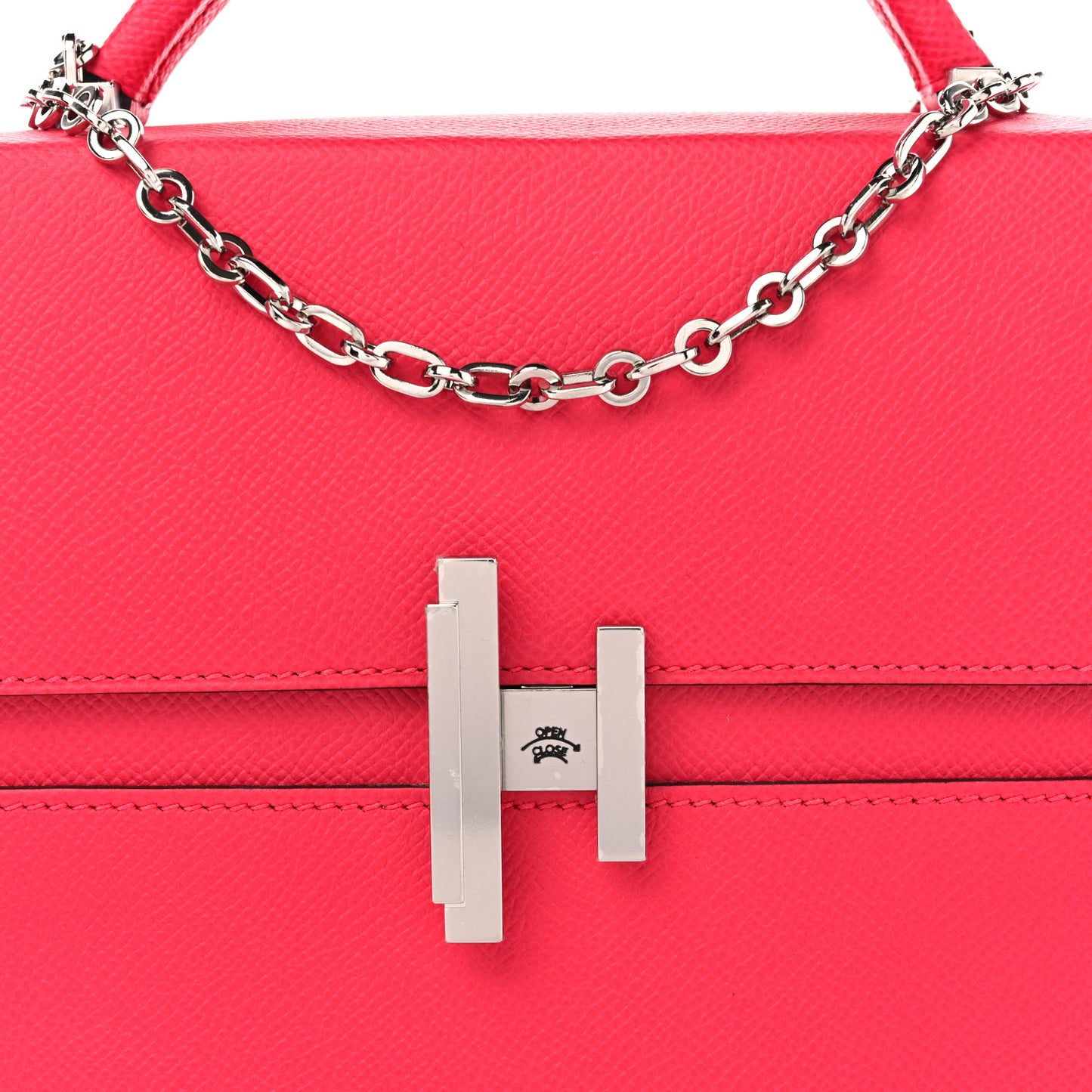 Epsom Cinhetic Boxy Top Handle Bag Rose Extreme