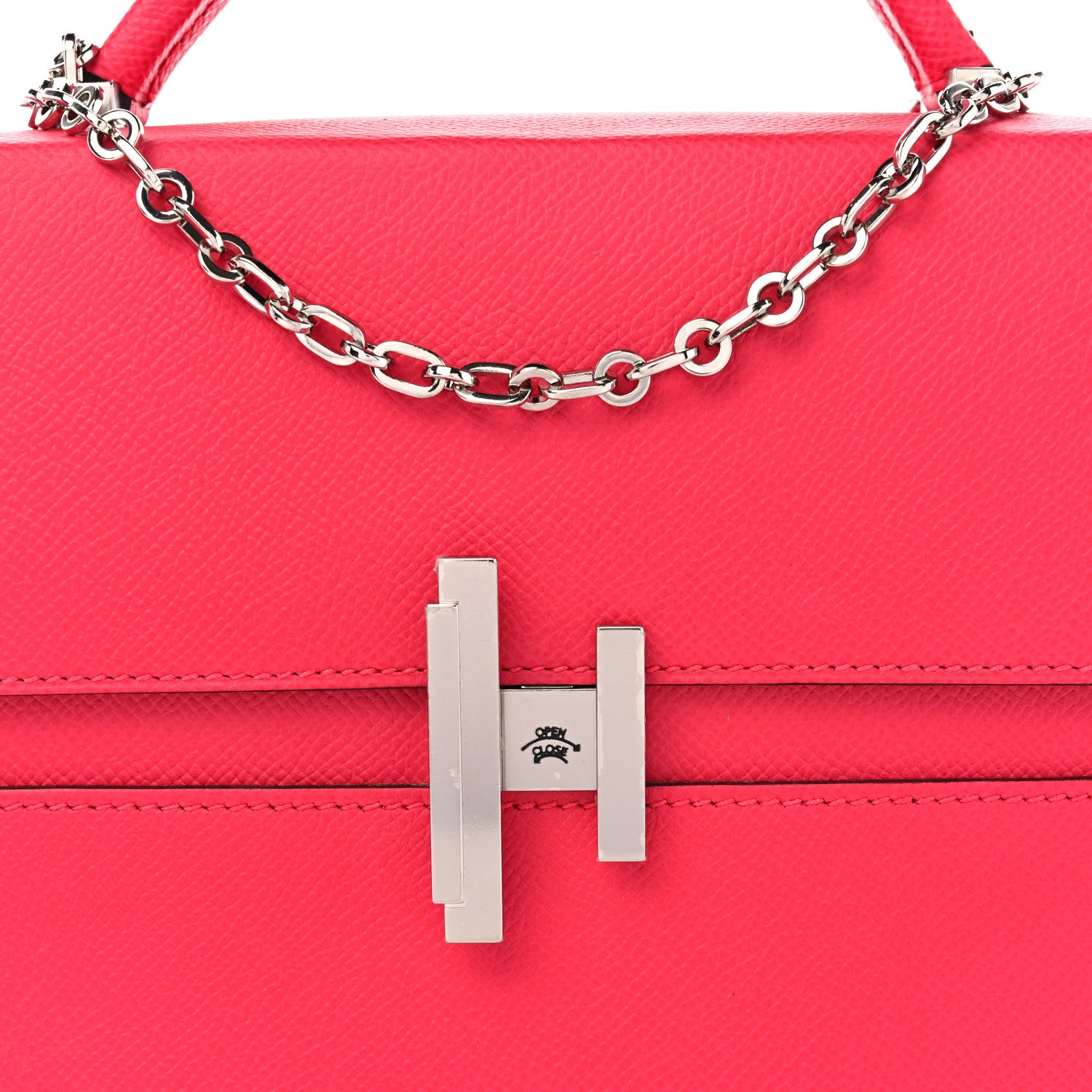 Hermes Epsom Cinhetic Boxy Top Handle Bag Rose Extreme 8 of 10