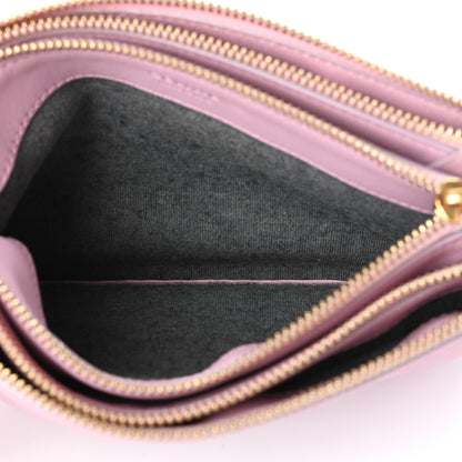 Celine Lambskin Small Trio Crossbody Bag Pink 6 of 12