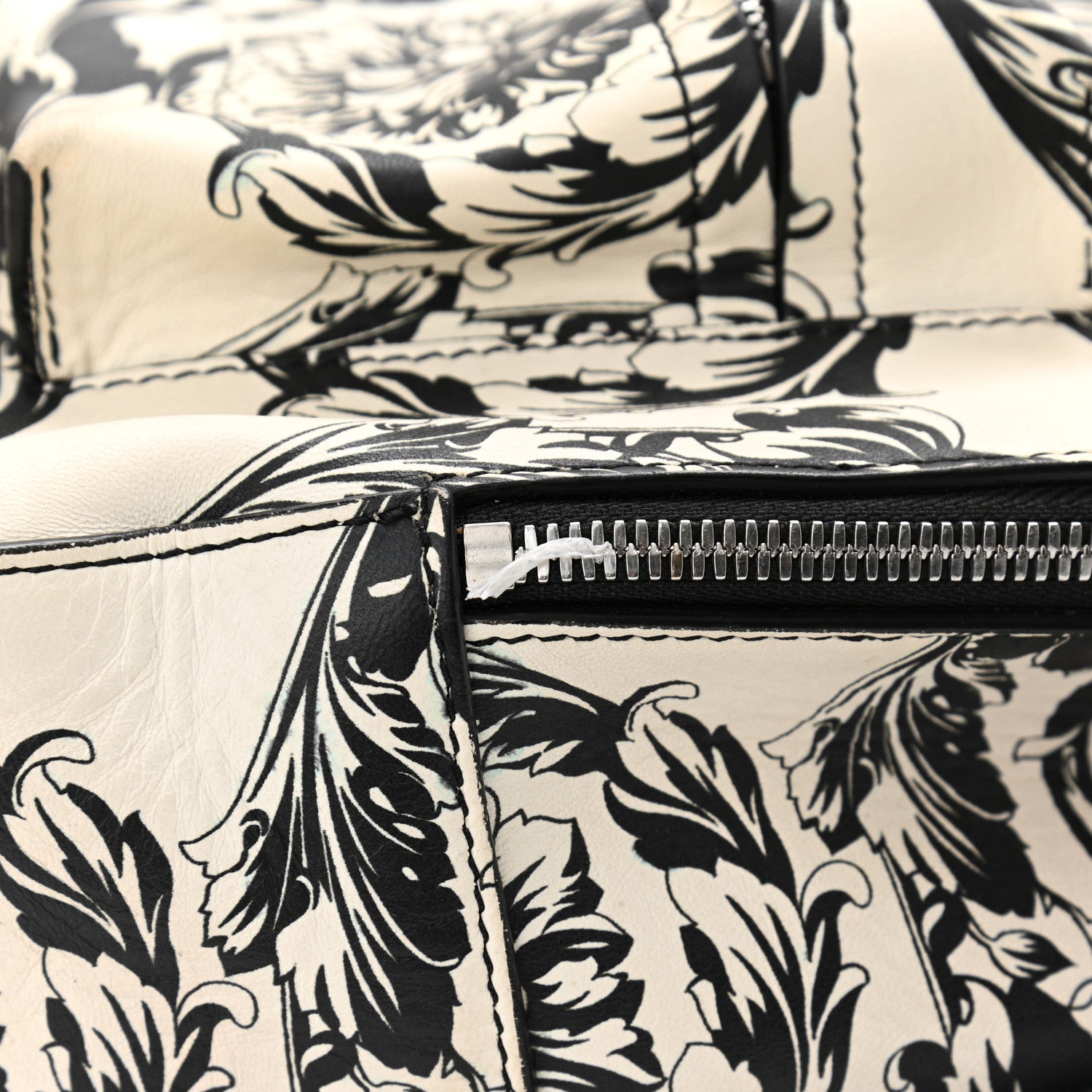 Versace Printed Calfskin La Medusa Backpack Black White 10 of 10