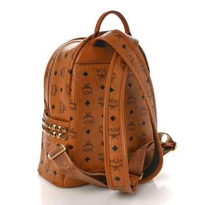 MCM Visetos Small Side Stud Stark Backpack Cognac 2 of 8