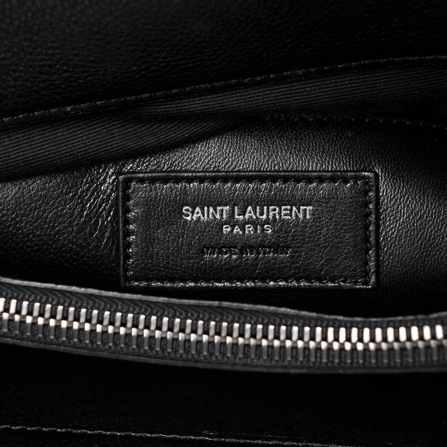 Saint Laurent Sheepskin Matelasse Chevron Monogram Large College Satchel Black 7 of 8