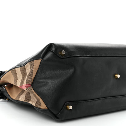 Burberry Smooth Calfskin Medium Sartorial Banner Tote Black 9 of 14