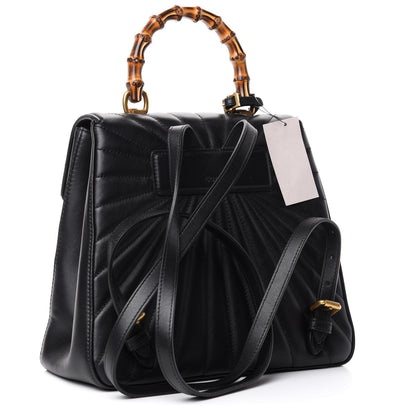 Gucci Calfskin Bamboo Trapuntata Queen Margaret Backpack Black 2 of 8