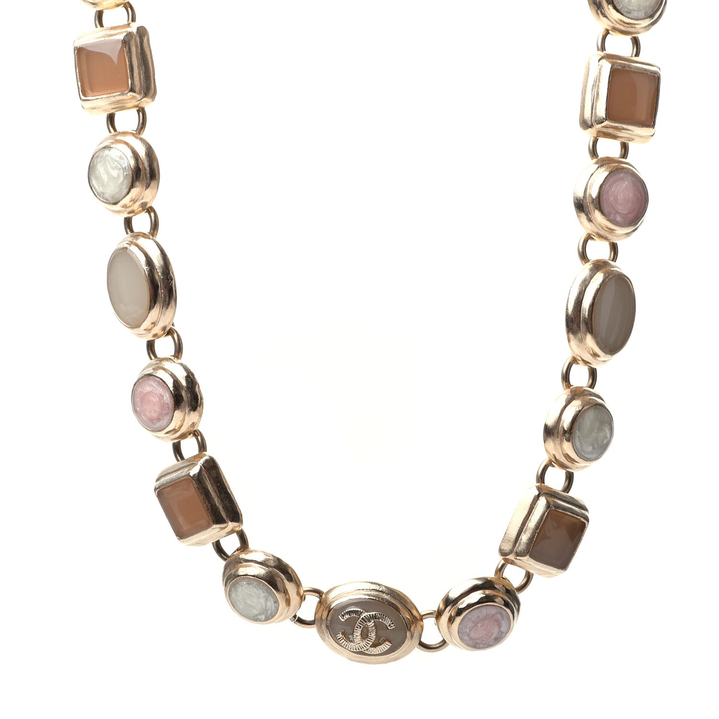 Stones CC Necklace Gold