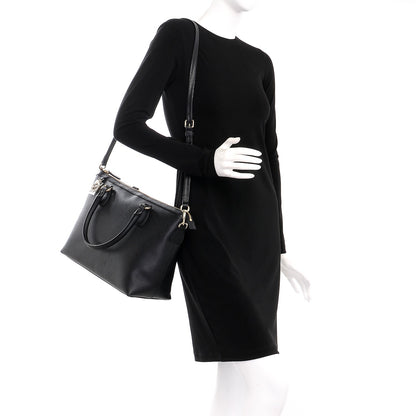 Gucci Dollar Calfskin GG Charm Satchel Black 2 of 8