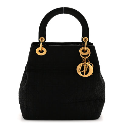Christian Dior Nylon Cannage Medium Lady Dior Black 2 of 27
