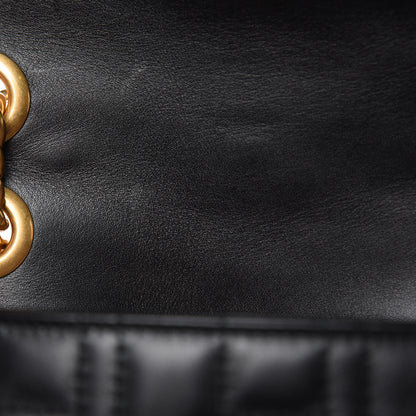 Gucci Calfskin Matelasse Studded Mini Pearly GG Marmont Shoulder Bag Black 11 of 11